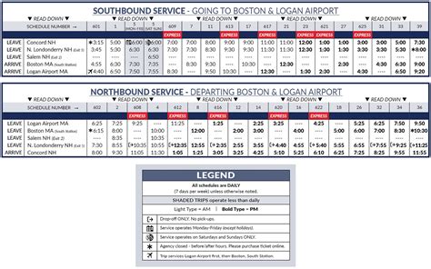 concord coach schedule from logan.